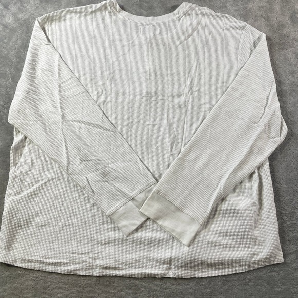 TECOVAS Henley Thermal Shirt Mens XXL White Long Sleeve Western Base Layer - Picture 8 of 11